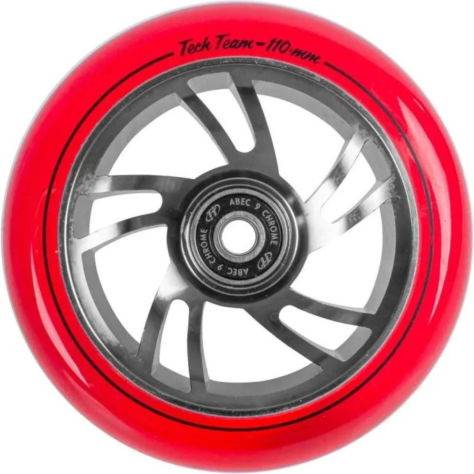 Колесо TECH TEAM для самоката X-Treme 110*24мм 7W, red NN007653